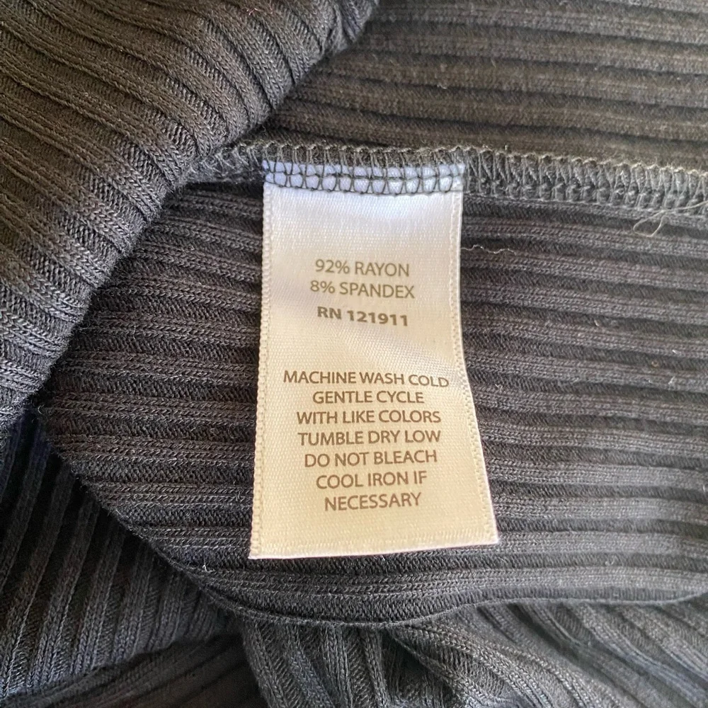 LNA Peak Rib Dress Black Stretch Mini Minimal‎ Casual Club Party Bodycon - Picture 4 of 5